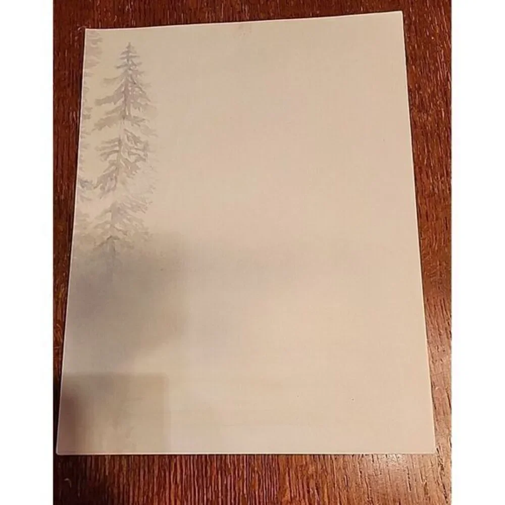 40 Sheets Computer Stationary‎ Misty/foggy Lake, Junk Journal Paper